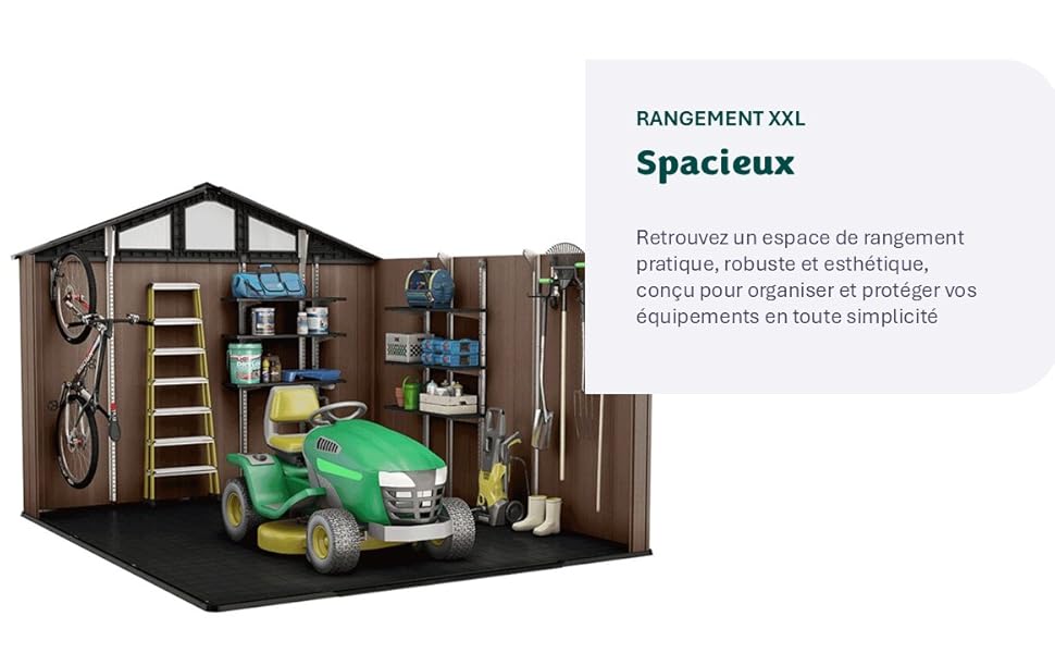 Le texte indique « Spacieux ». Plan d'étage architectural ou plan d'aménagement montrant l'aménagement intérieur de la pièce avec placement et dimensions des meubles.