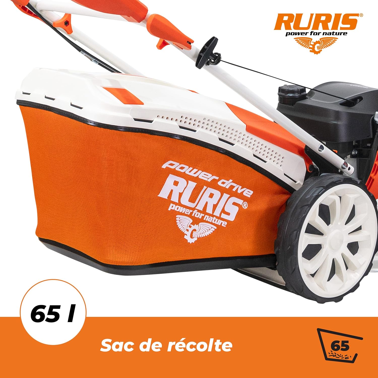 RURIS - RX555s - 530mm - Moteur Honda 202cc, 5 en 1, sac 65l, automatique RX555s
