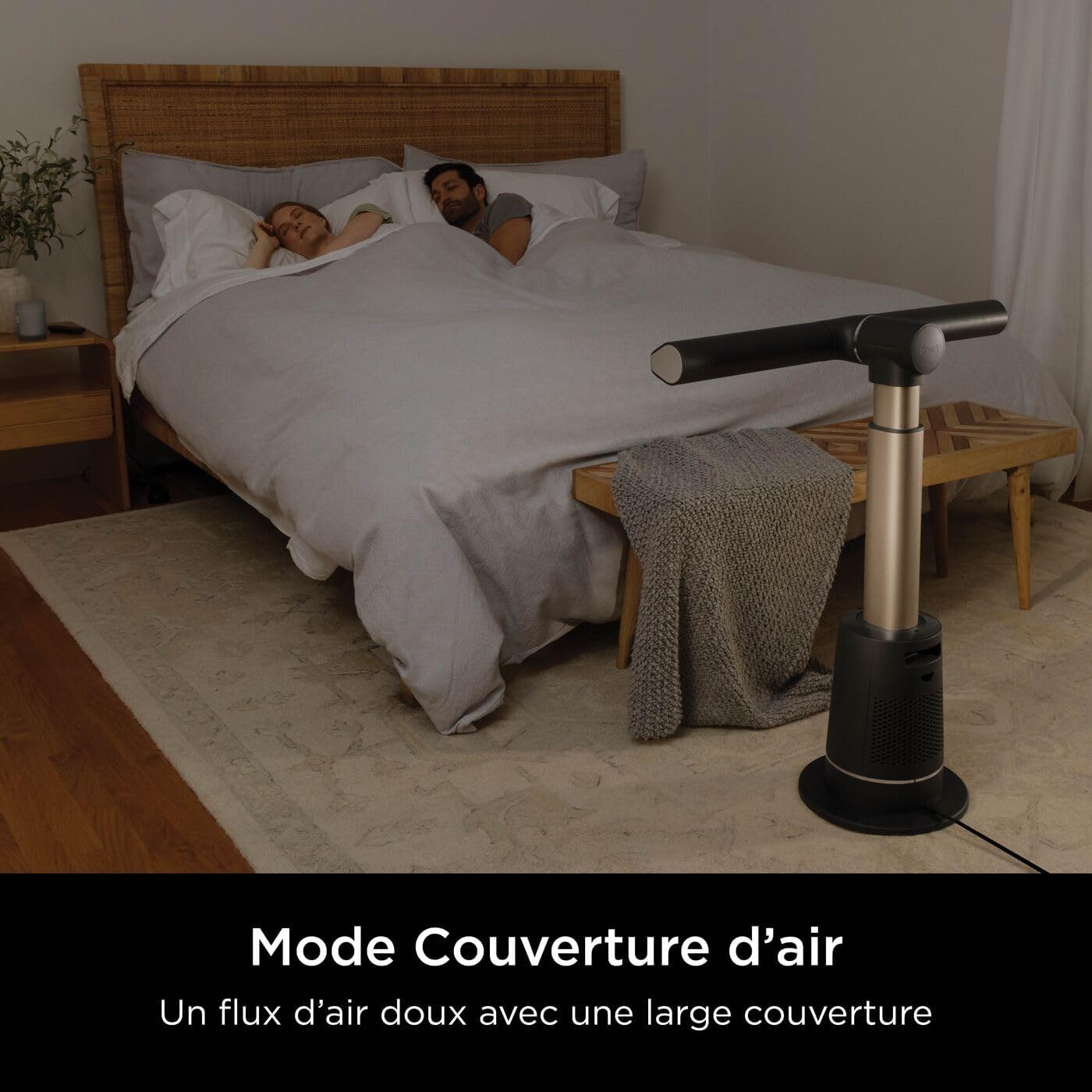Shark - TurboBlade série - ventilateur colonne sans pale, 180°, 10 vitesses, gris - TF200SEU