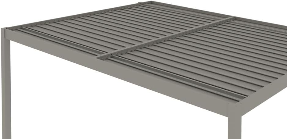 CAZEBOO - Piana - 4x3m - Pergola alu bioclimatique, lames orientables, résistance vent 70km/h