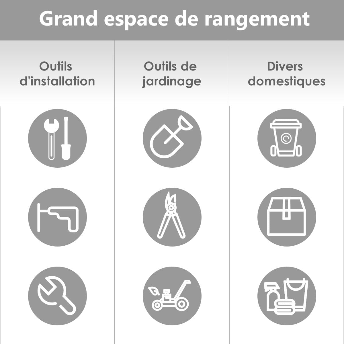 GOPLUS - abri de jardin métal - 238x131x181 cm - portes coulissantes, 3,1㎡