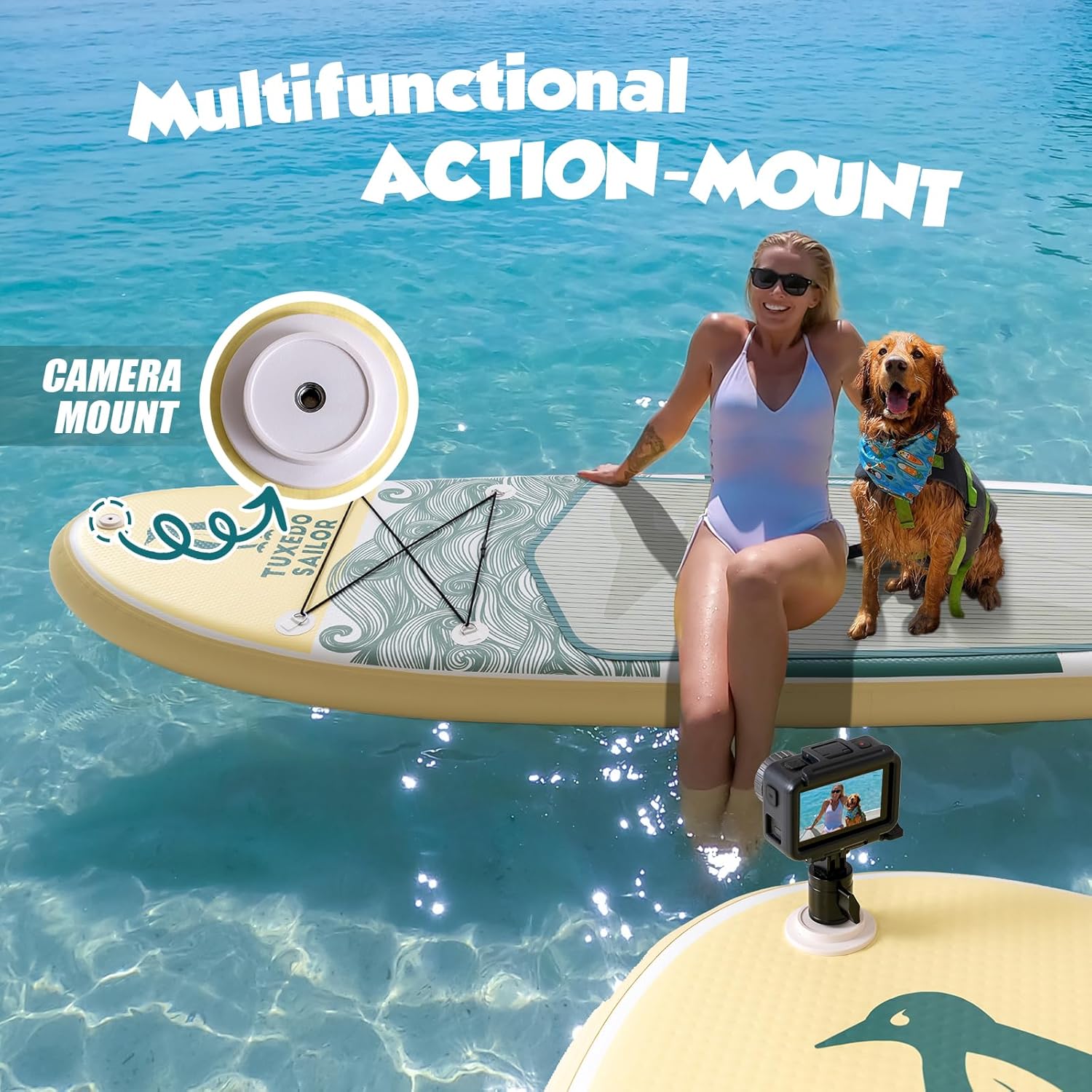 Tuxedo Sailor - Paddle gonflable adulte - planche SUP avec accessoires complets