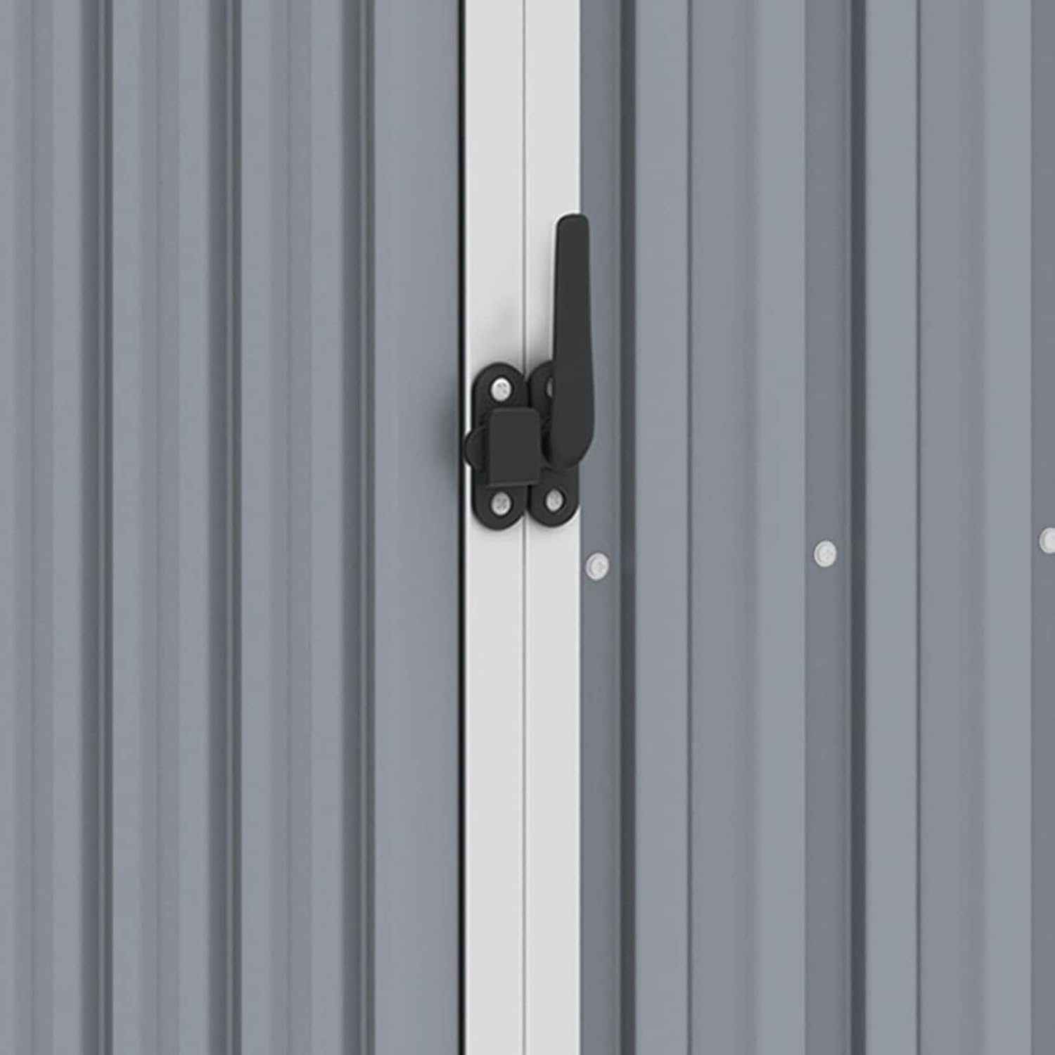 Gecheer - Abri de jardin 2 en 1 - acier galvanisé, grand espace, gris