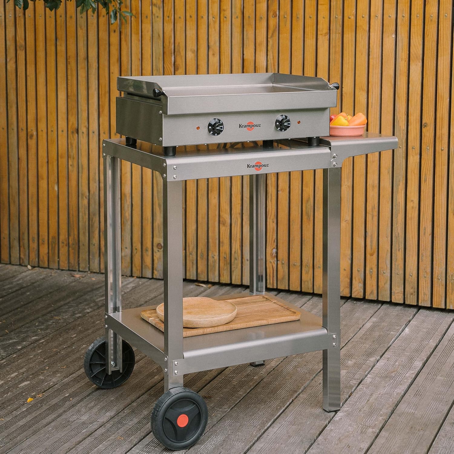 Krampouz - Plancha Électrique Samba - 54x33 cm - Inox, 2500W, 2 zones, 2 thermostats, PFSB2AA-KR