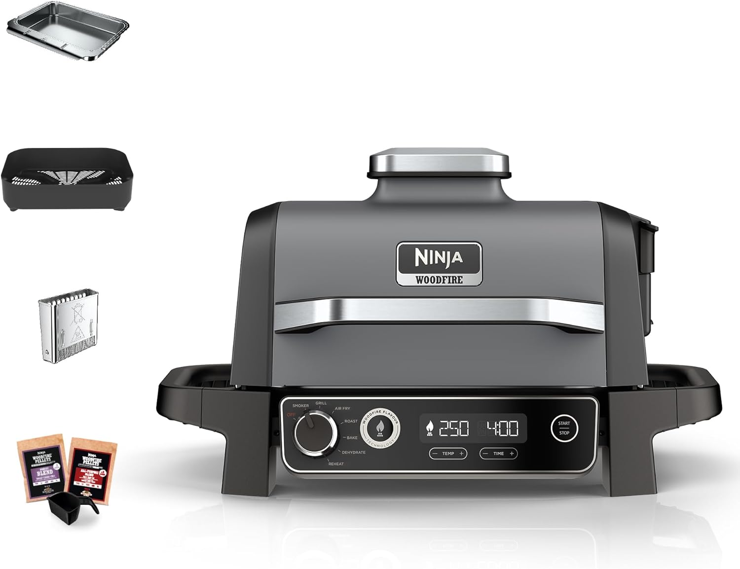 Ninja - barbecue électrique 7en1, air fryer, portatif, OG701EU