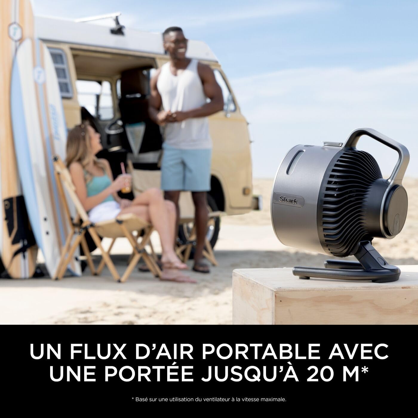 Shark - FlexBreeze - ventilateur brumisateur portable, léger, 5 vitesses silencieux, utilisation sans fil, FA050EU