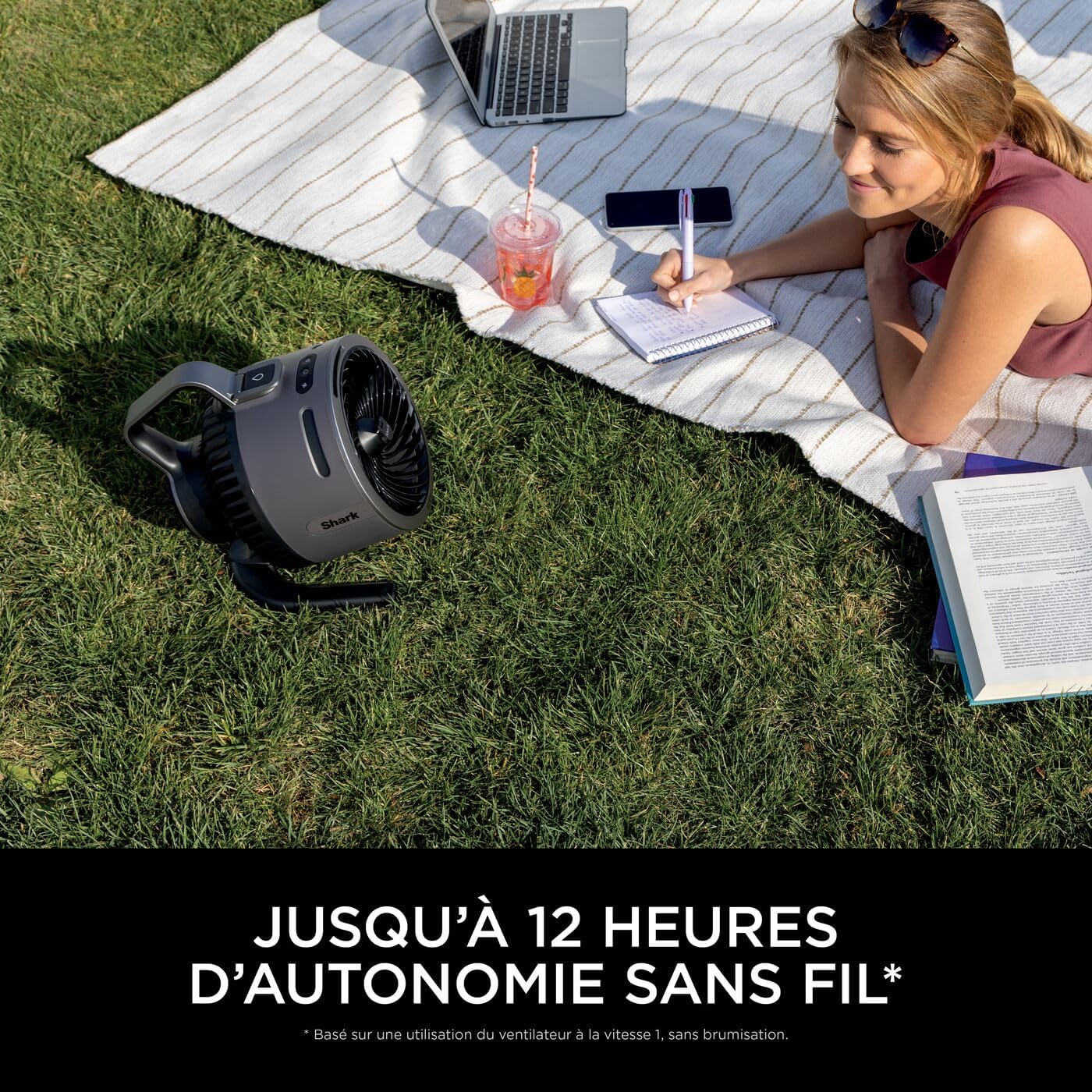 Shark - FlexBreeze - ventilateur brumisateur portable, léger, 5 vitesses silencieux, utilisation sans fil, FA050EU