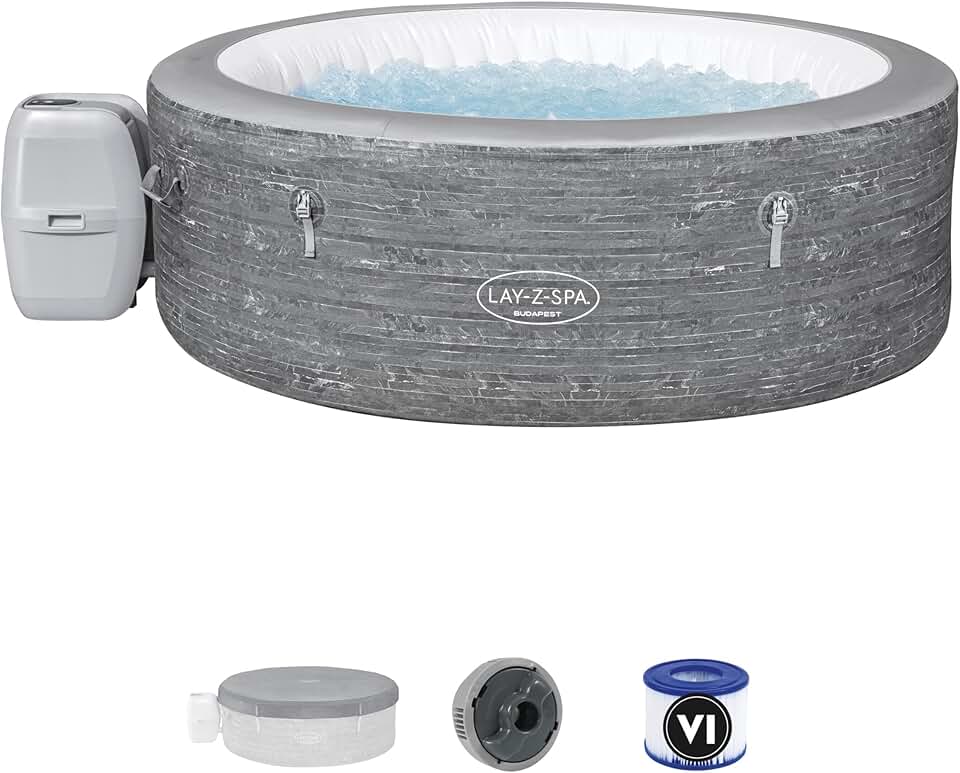 Bestway Spa Gonflable Rond Lay-Z-Spa Budapest AirJet 4-6 Places