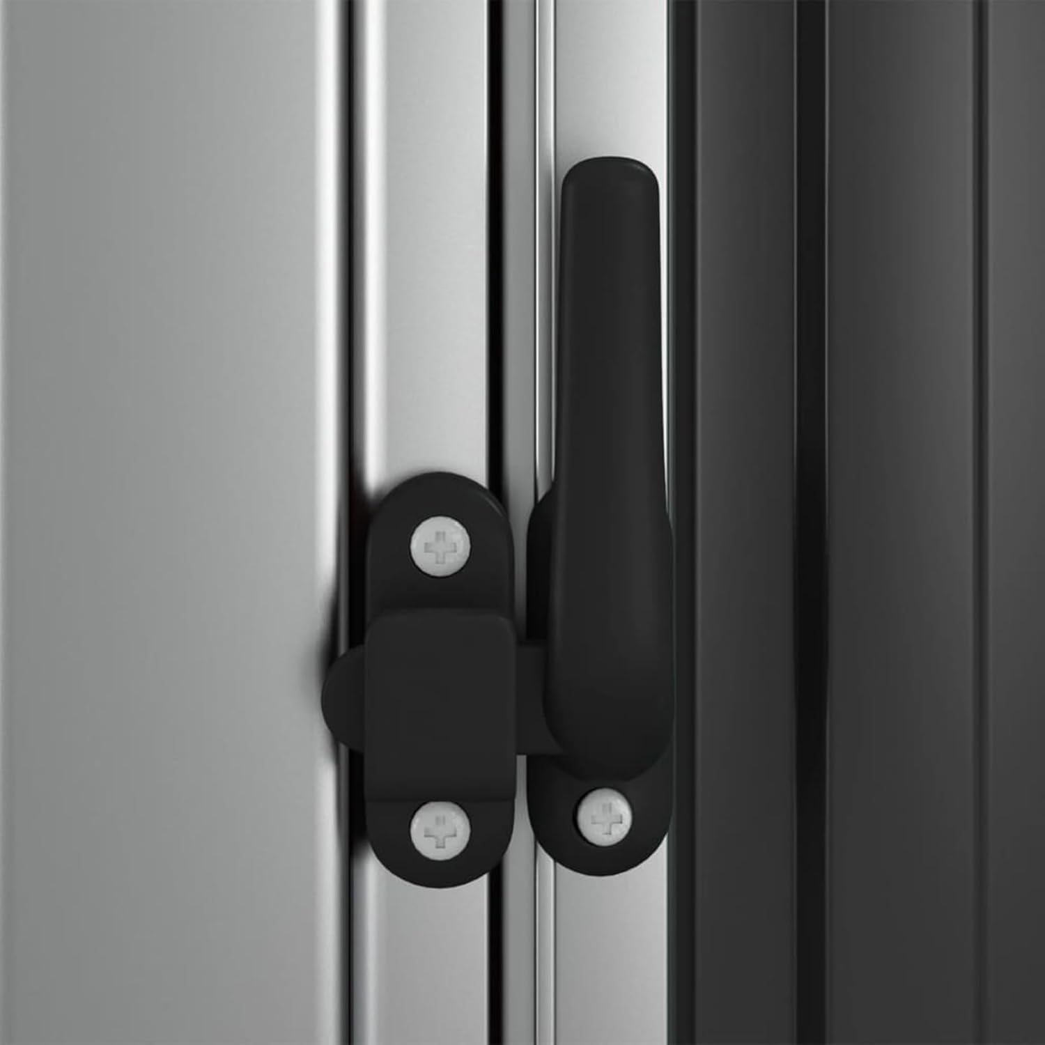 Homgoday Abri de jardin en acier galvanisé anthracite 180,5 x 97 x 209,5 cm