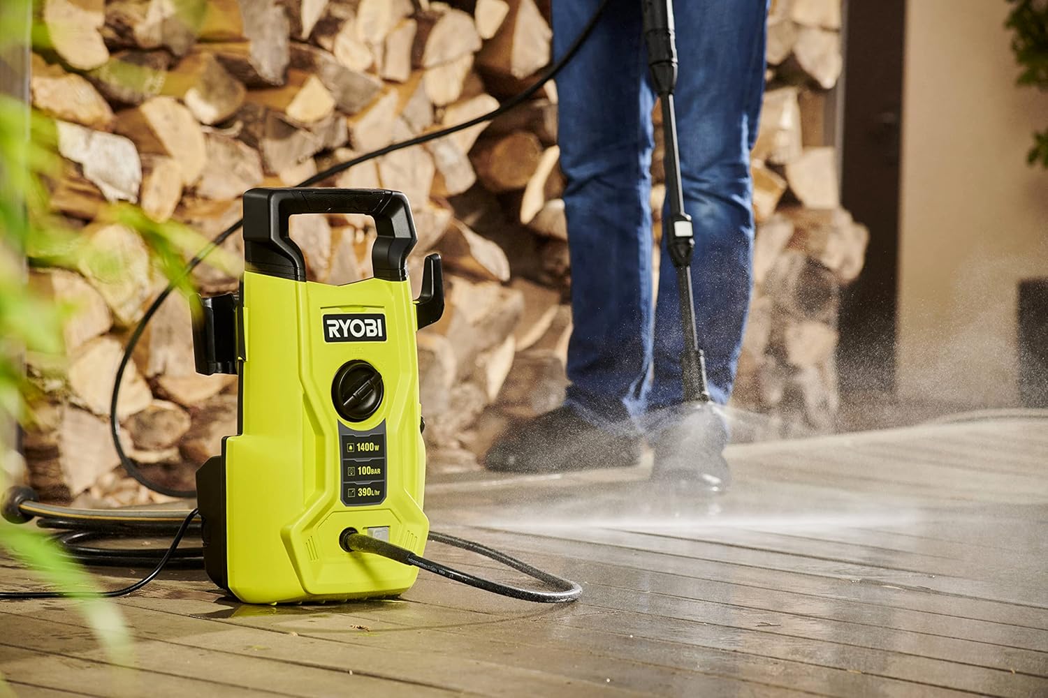 RYOBI - Nettoyeur haute pression compact 100 bars 1400W - RY100PWA
