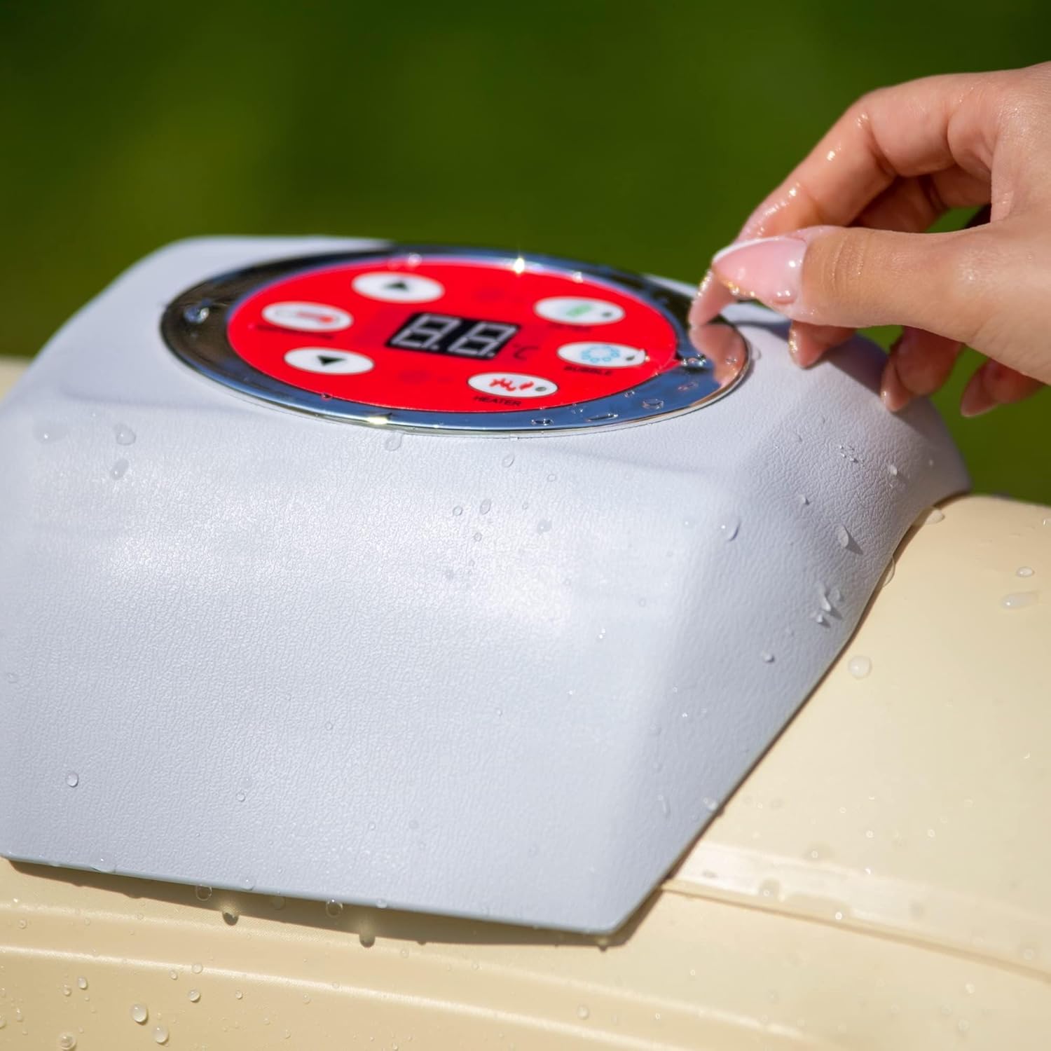 Ease.Zone - Bain à remous Ovale - 190x120x65 cm - Pompe 30 W, 550 L