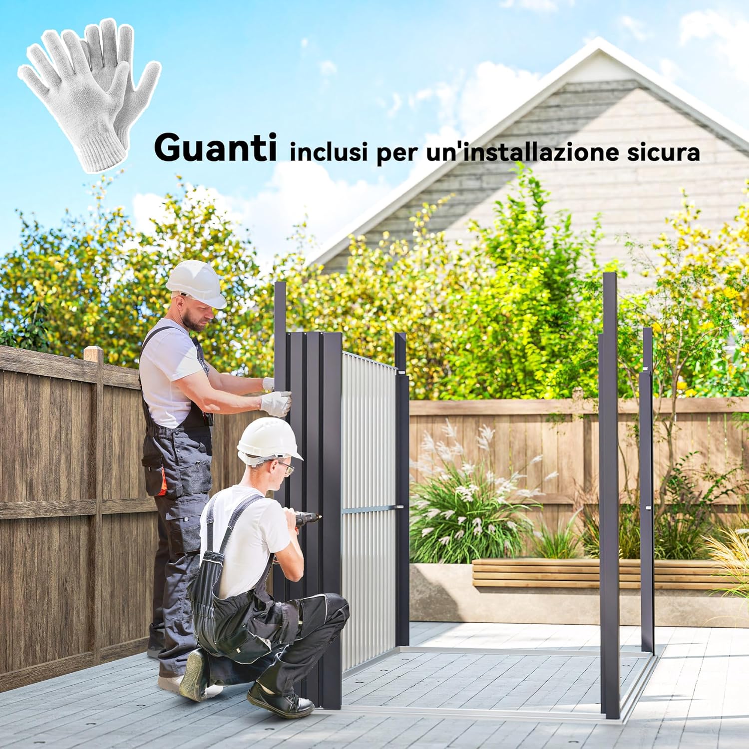 Outsunny - Abri de jardin galvanisé - 4m² - toit, fenêtres, porte verrouillable