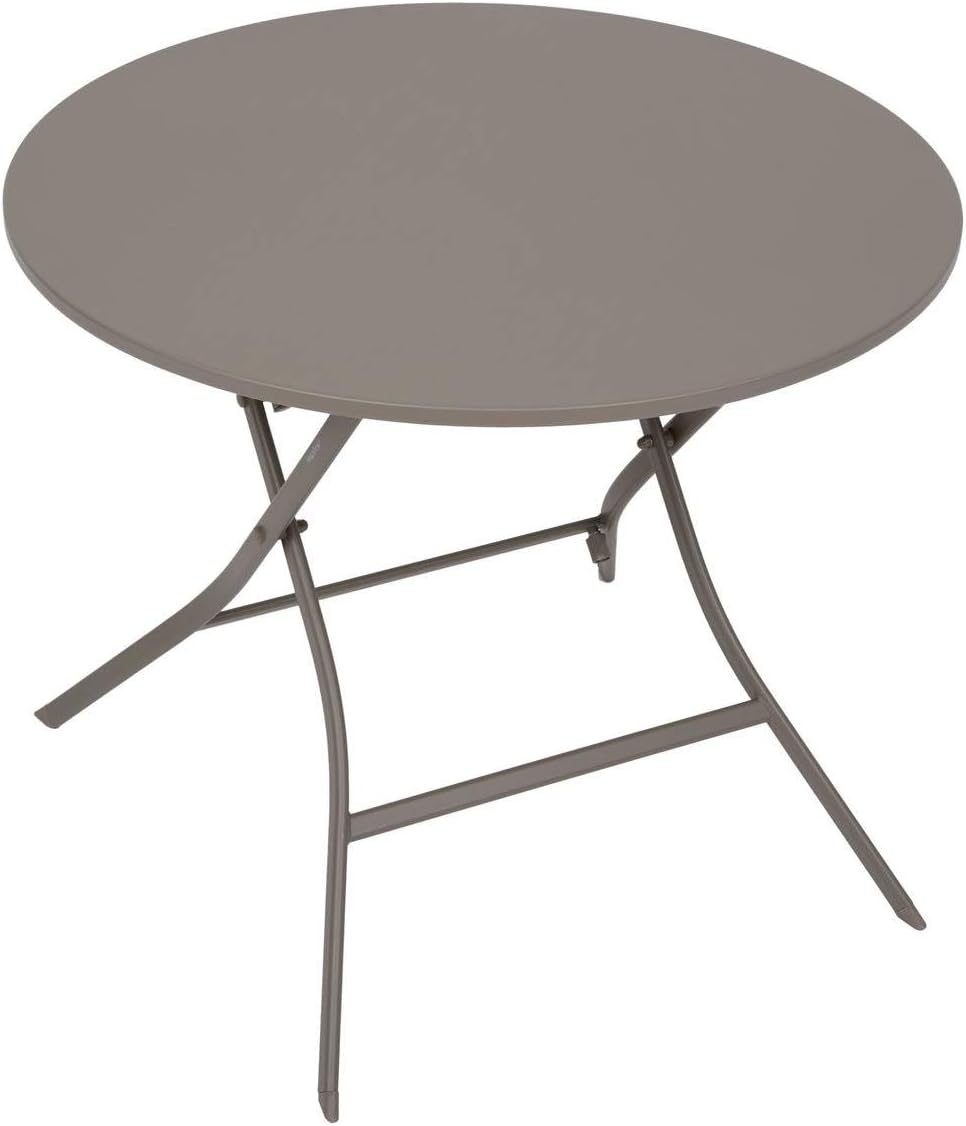 Hespéride - Greensboro - table pliante ronde acier antirouille 4 places