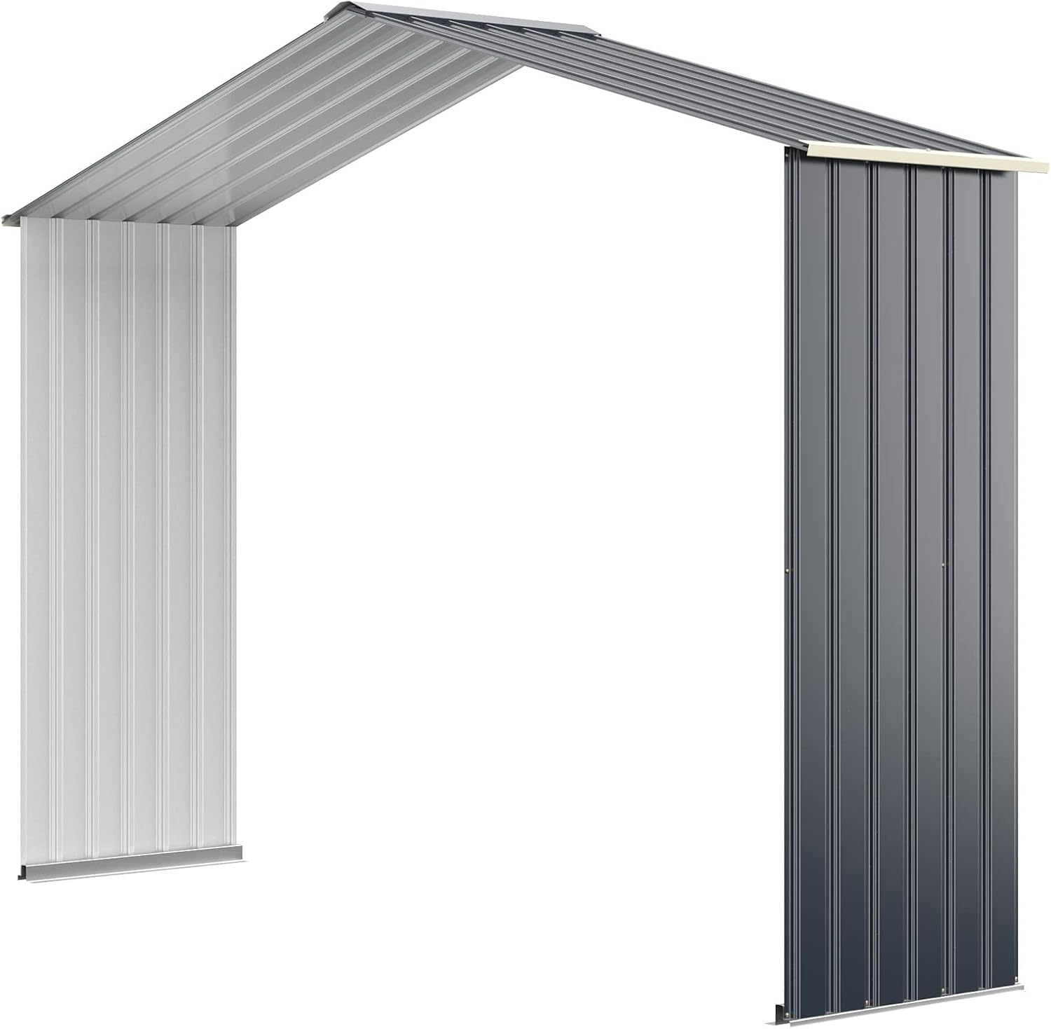 COSTWAY Kit d'Extension pour Abri de Jardin 277,5 x 191 x 202,5cm Gris
