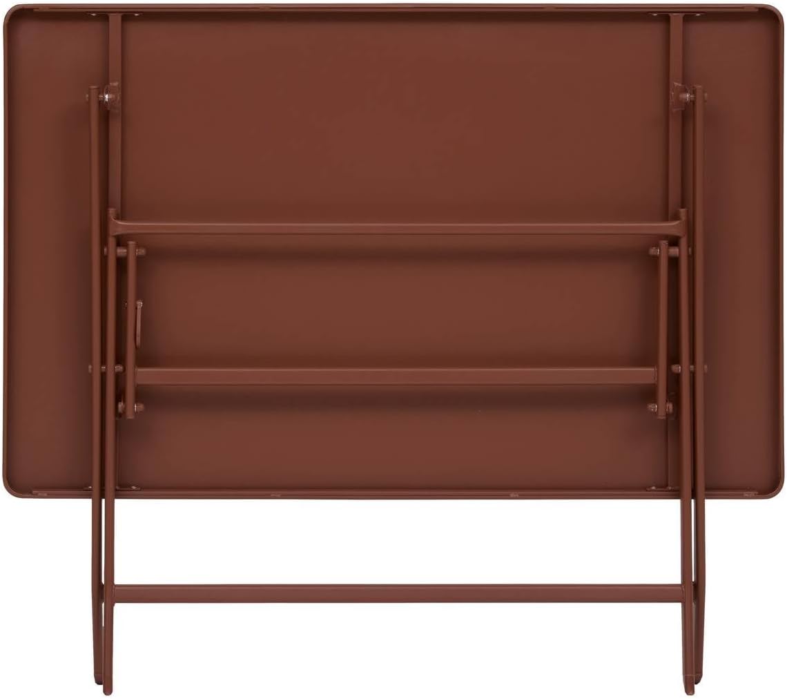 Hespéride - Greensboro - 110x70 cm - table pliante 4 places acier acajou