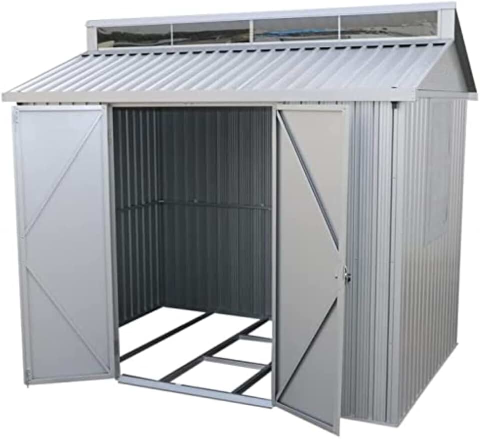 Duramax - ALU - 8x6 - abri jardin alu, lucarne, fondation, fenêtre, portes verrouillables