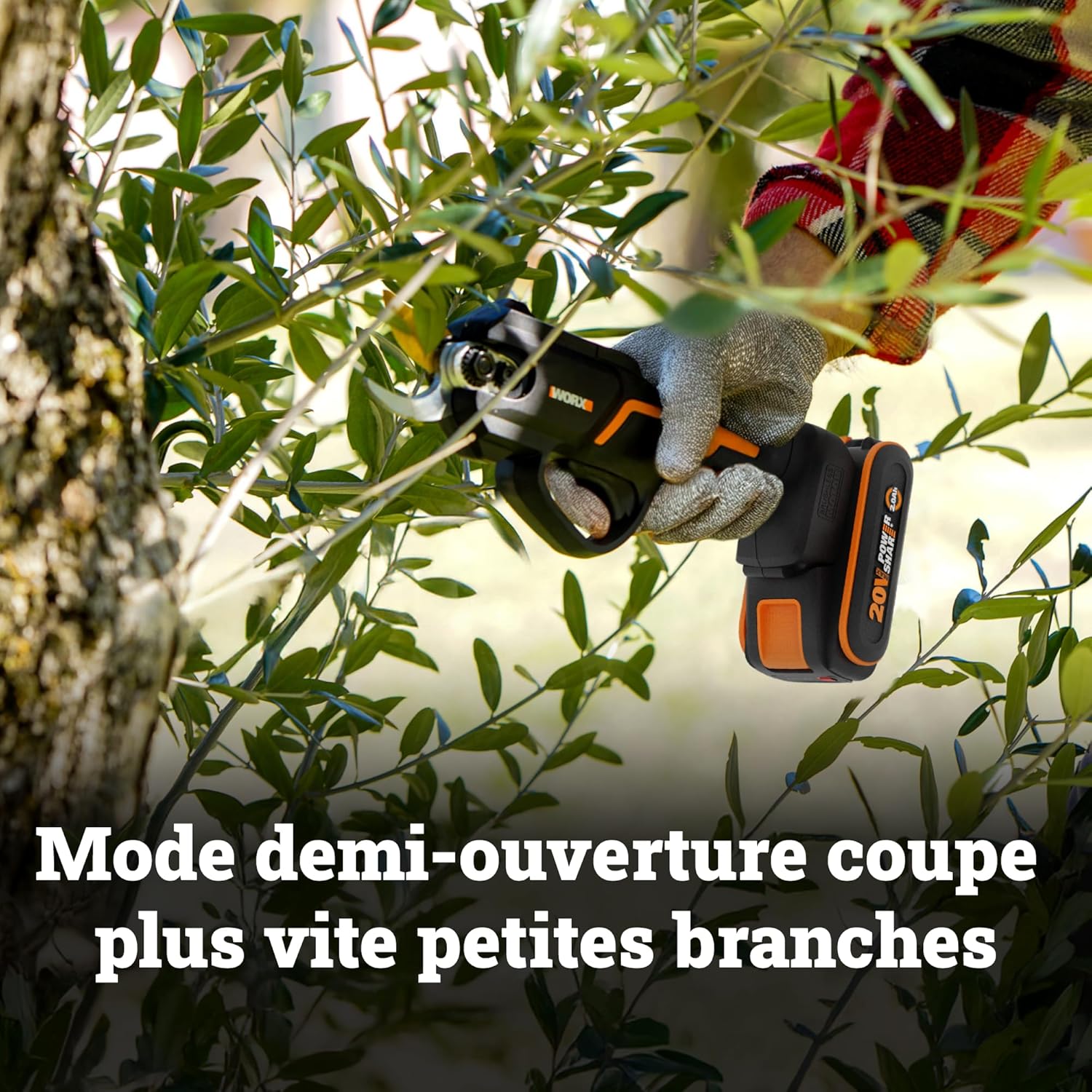 WORX - Sécateur sans fil série Brushless - coupe 25 mm, 1500 coupes, lames SK5 - WG330E.9