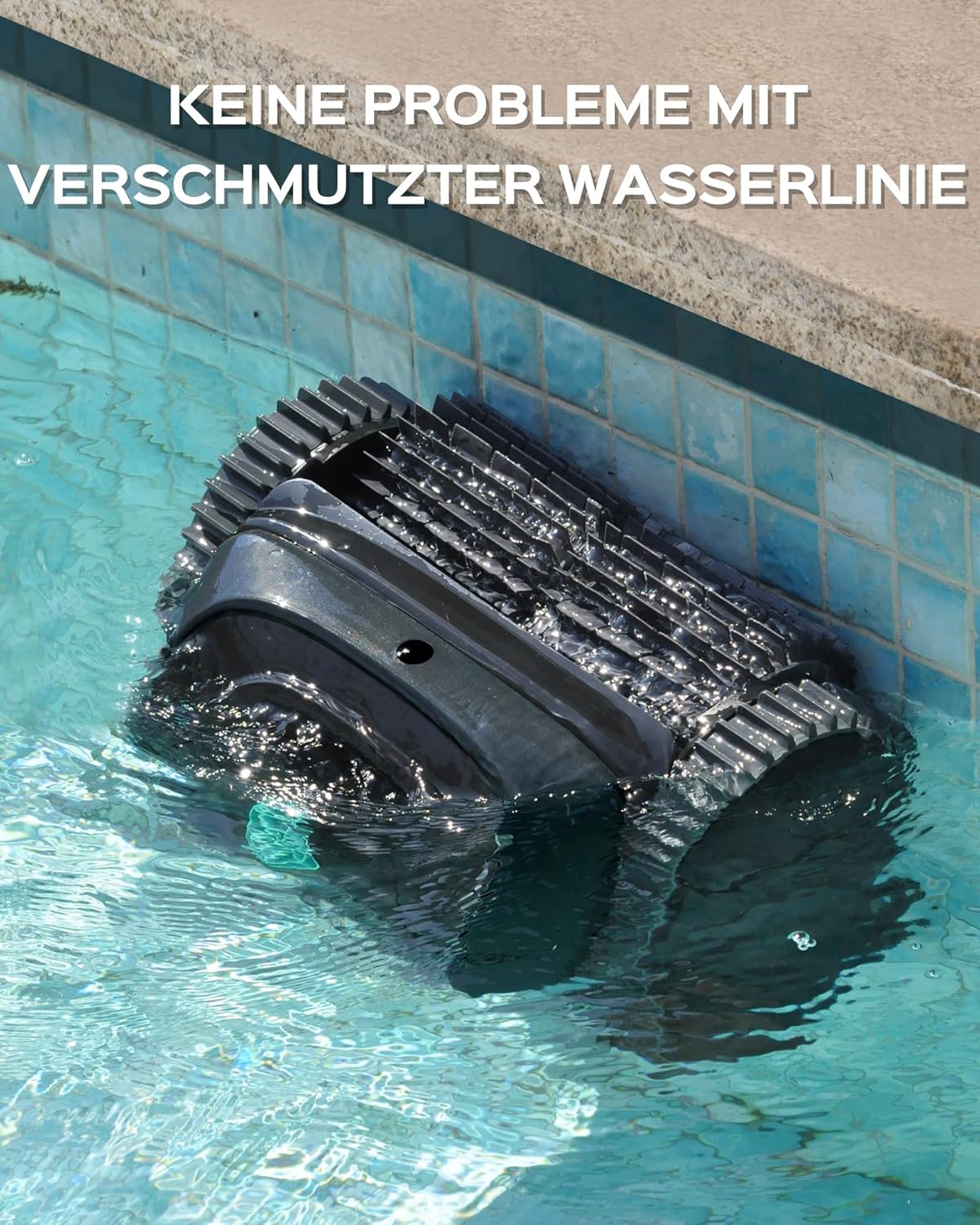 WYBOT - C1-Plus Robot Piscine Sans Fil - Nettoyage 4-en-1, Paroi & Ligne d'eau, 160min/160m², Navigation Intelligente, A