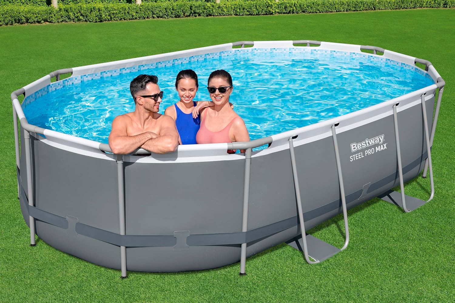 Bestway - Steel Pro Max - 488x305x107 cm - Piscine hors sol gris