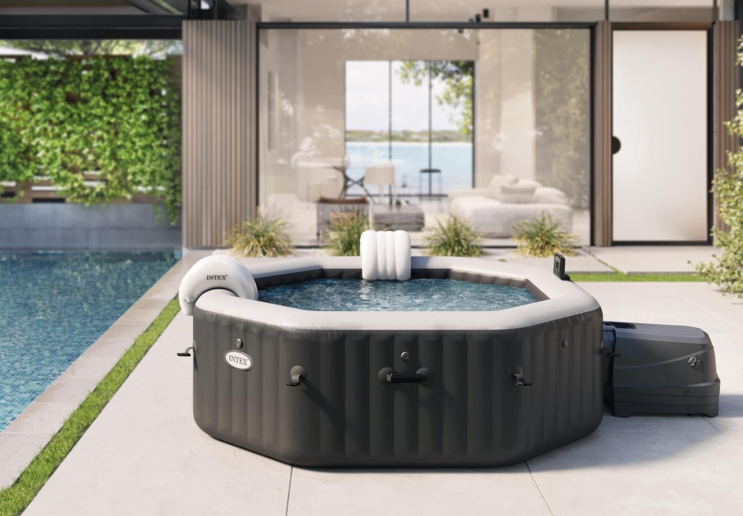 Intex - Pure Spa Carbone 6 places - gonflable - 28462