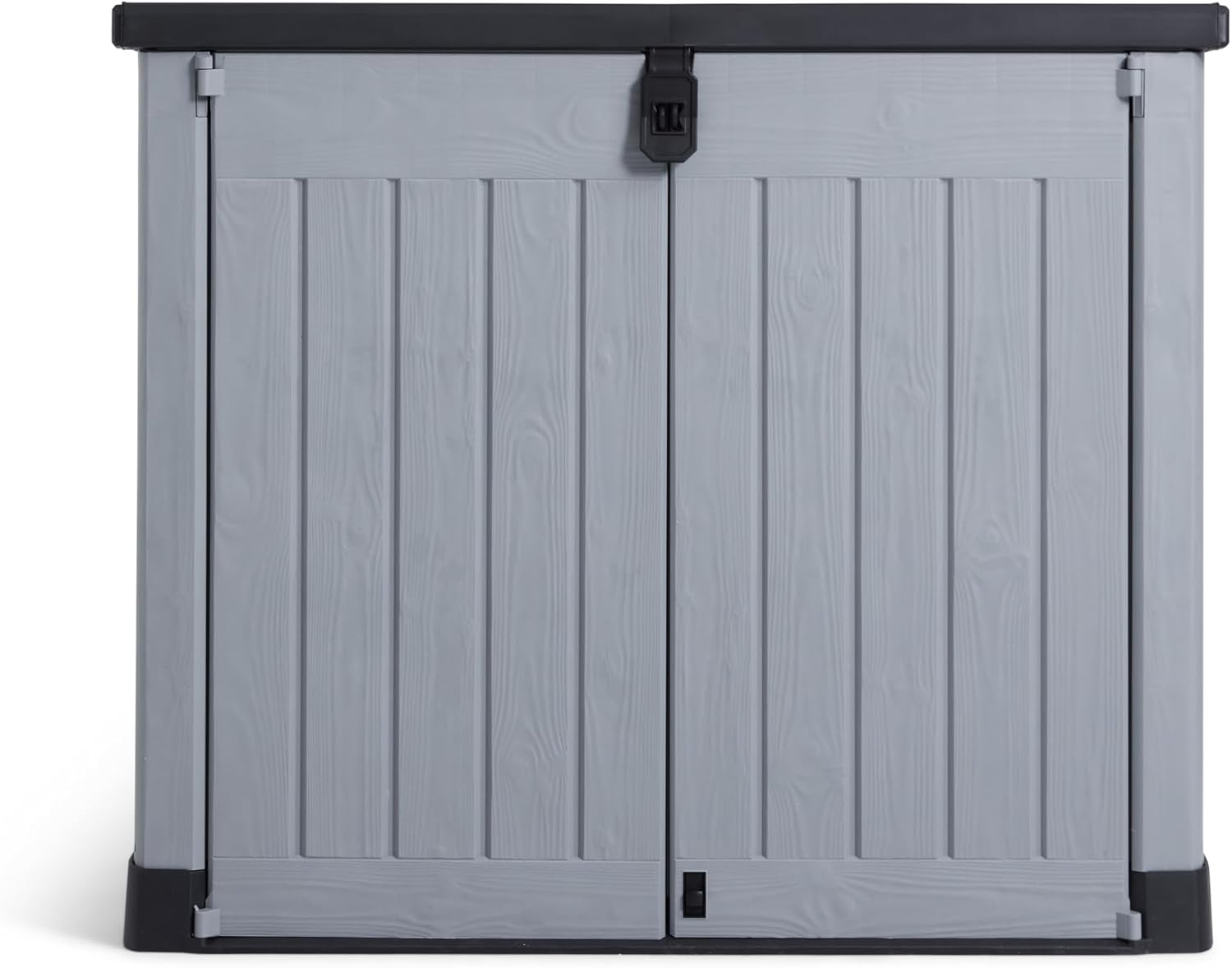 Keter - Abri horizontal Range SIO Pro - 1200L - rangement poubelle, résistant, gris SIO Pro