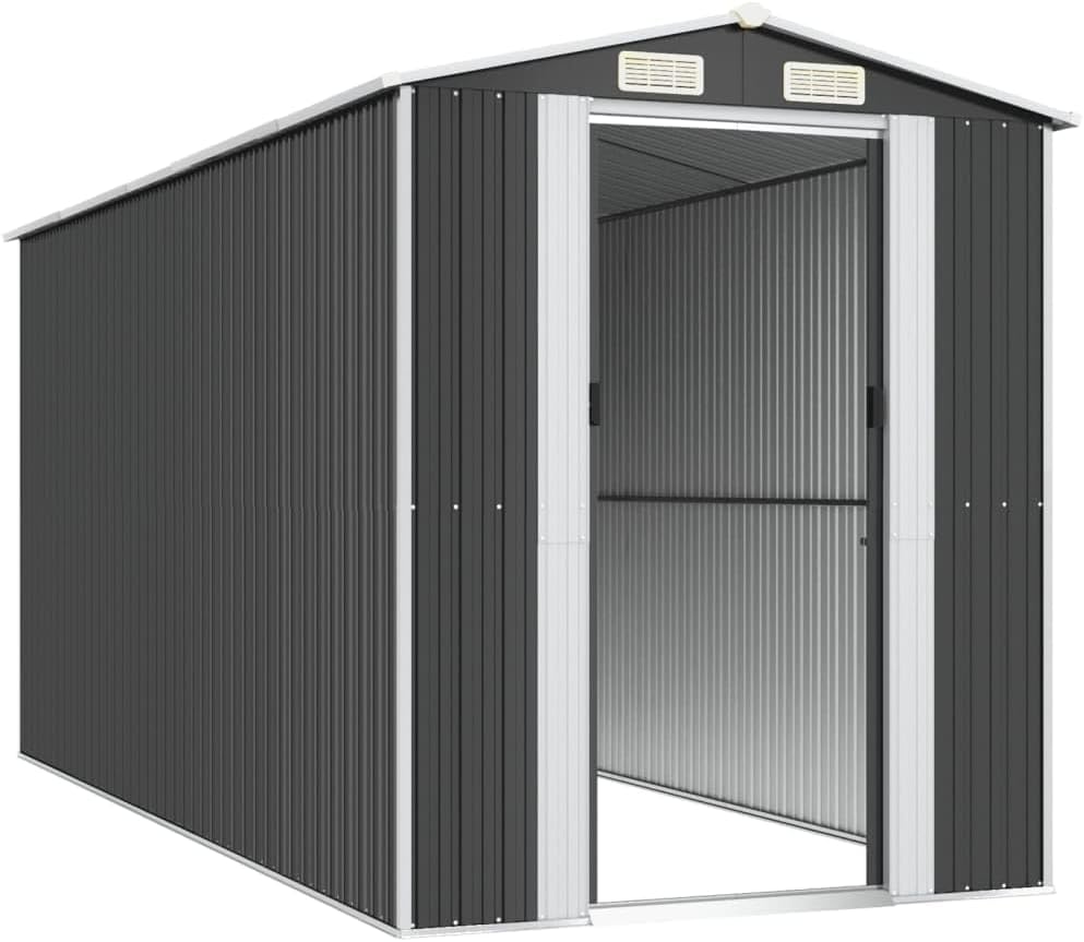 Abri de Jardin - acier galvanisé anthracite, 192x440x223 cm, 3147452