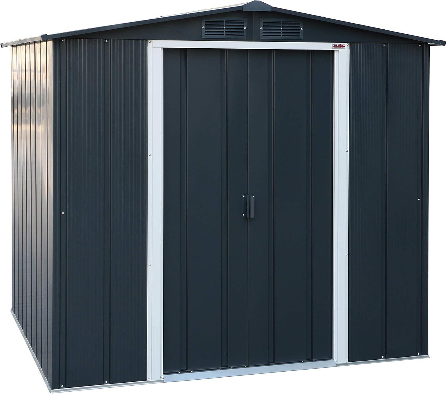 Duramax ECO 6 x 6 (3.33 m²) abri de jardin en métal, galvanisé à chaud, Abri de stockage d'outils, structure de toit renforcée, abri sans entretien, anthracite