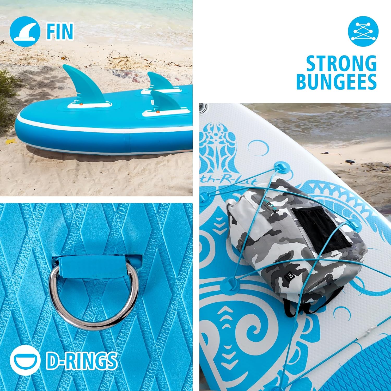 FEATH-R-LITE - Stand Up Paddle gonflable adulte - stable, accessoires complets