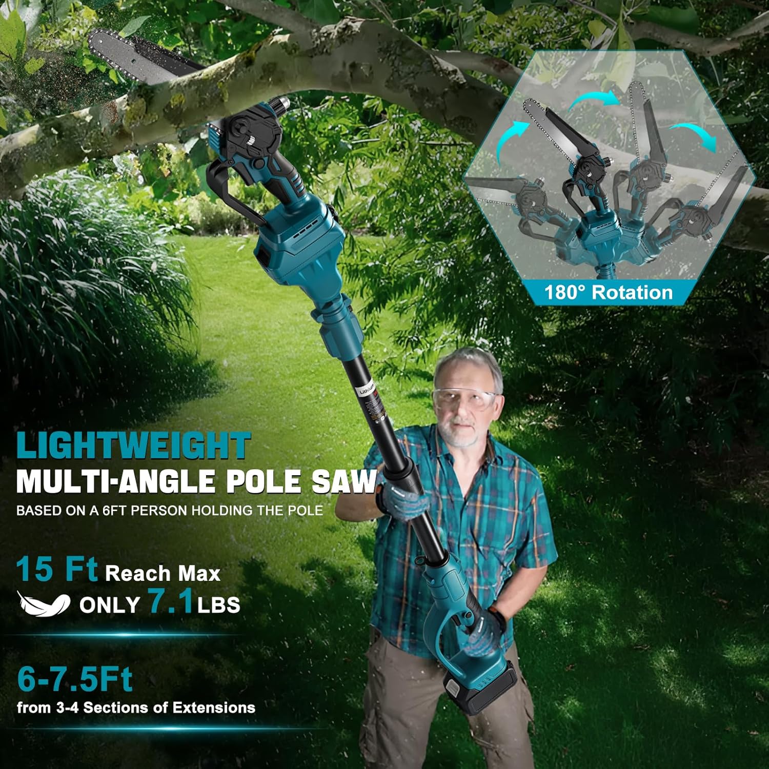 WingFly - 2 en 1 Mini tronçonneuse 8