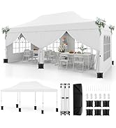 RELAX4LIFE Tonnelle Pliante 3x6 Imperméable avec 6 Parois Amovibles, Barnum Pliant 3x6, Hauteur R...