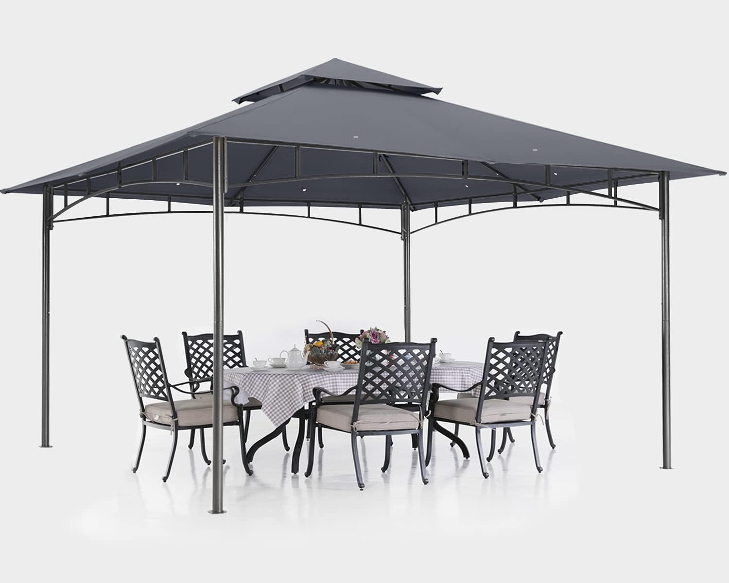 ABCCANOPY - Abri de jardin terrasse - 3 x 30,5 cm - acier, gris