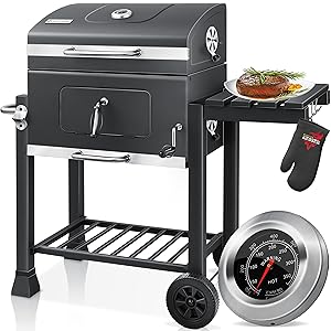 Holzkohlegrill in Grau