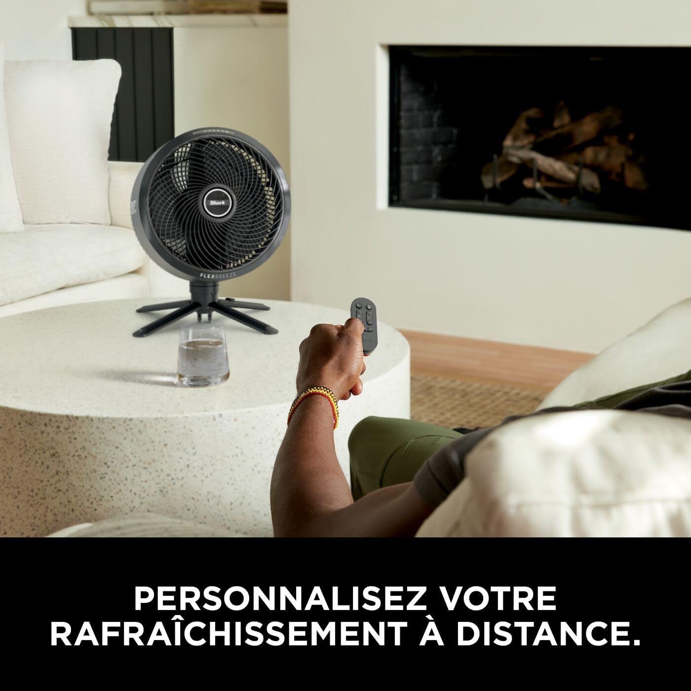 Shark - FlexBreeze Pro - ventilateur intérieur/extérieur - sans fil, brumisateur, 5 vitesses, télécommande, silencieux, 