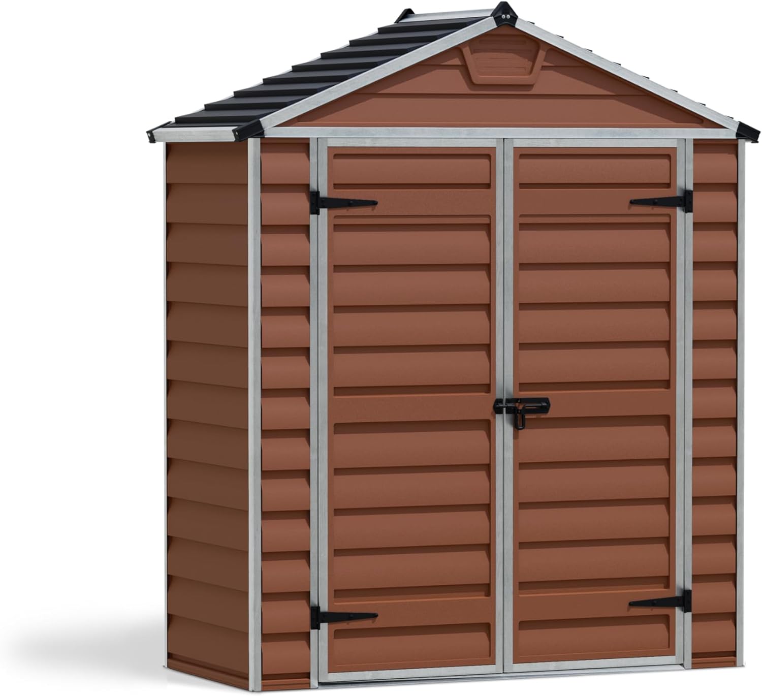 Abri de Jardin en Kit Skylight 1.7m², Cadre en Aluminium, Panneaux en Polycarbonate, Ambre