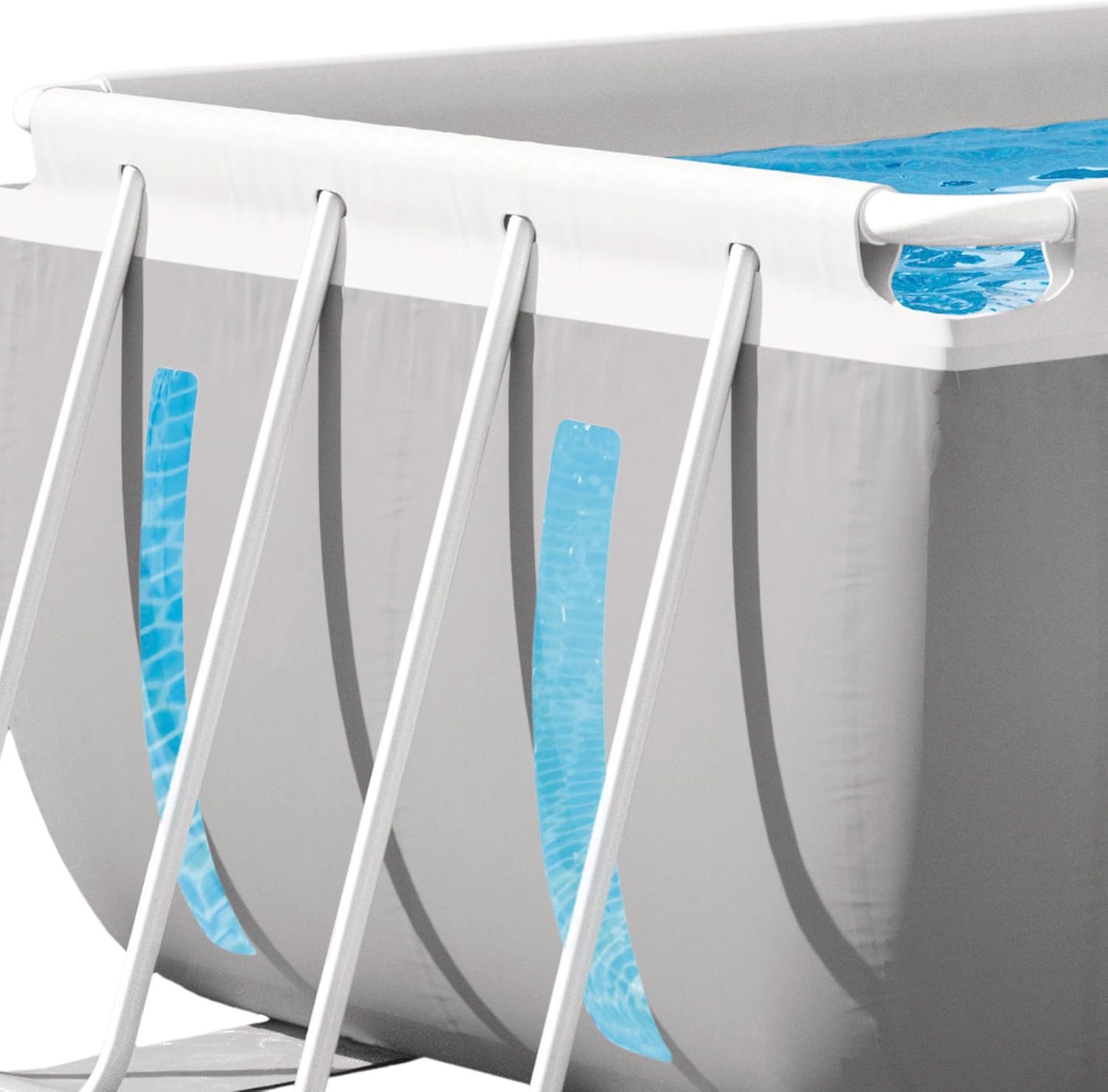 Intex - Clearview tubulaire - 4x2x1,22m - kit piscine rectangulaire