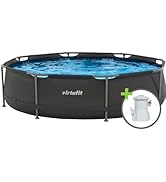 VirtuFit Piscine ronde à cadre - 305 cm - Facile à monter - Pompe de filtration incluse - Install...