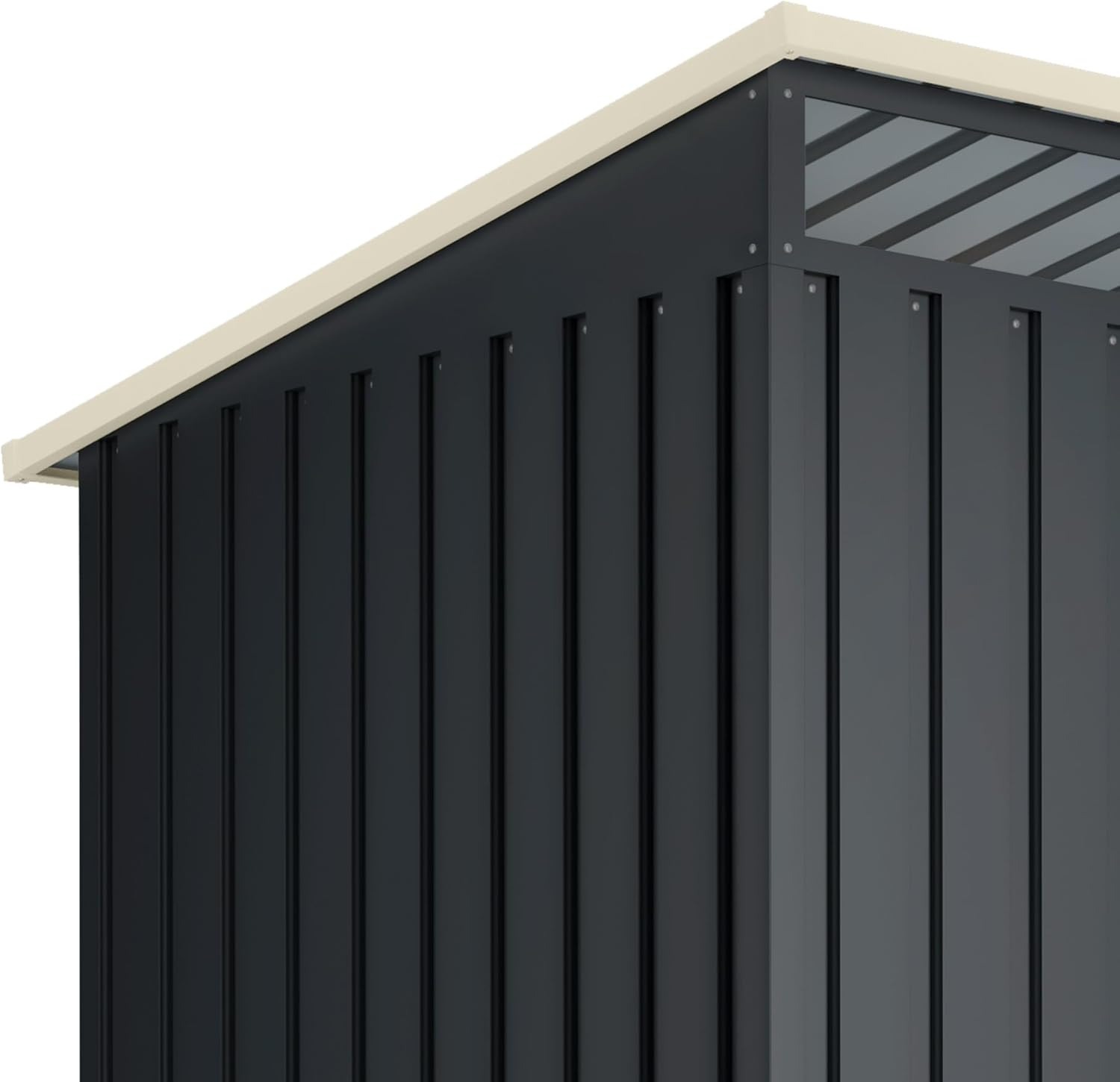Wasabi - Stark - 121x195x196cm - abri métal, porte double, fenêtre