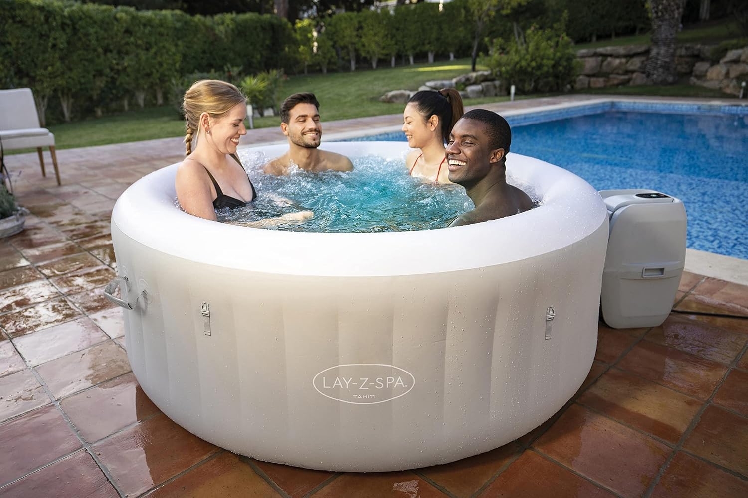 Bestway - LAY-Z-SPA Tahiti série Airjet - 180x66 cm - 2-4 personnes LAY-Z-SPA®