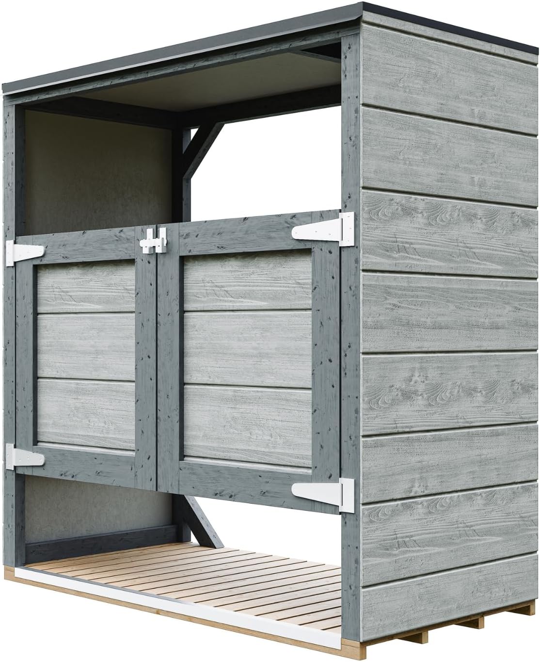 Abri de Jardin pour poubelles, Cache Poubelle extérieur 2x240L – Coffre de Rangement Exterieur, Armoire de Jardin, cabane de Jardin Exterieur – Timbela M980A-TUNDRA Cavern