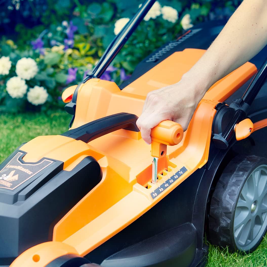 LawnMaster - CLMF2437G - 37cm, 24V, 2x4.0Ah, 6 niveaux, 300m², 40L