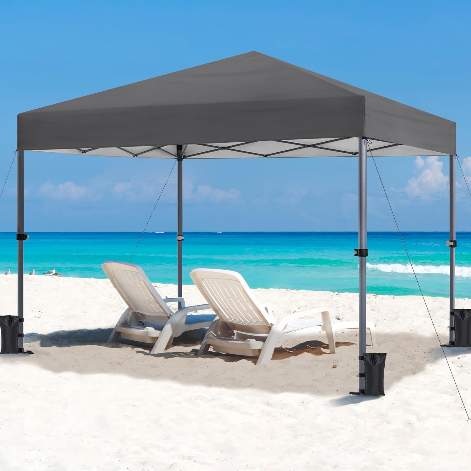 Yaheetech - Tonnelle de jardin pliante - 3x3 m - sac de transport, sacs de sable, chevilles