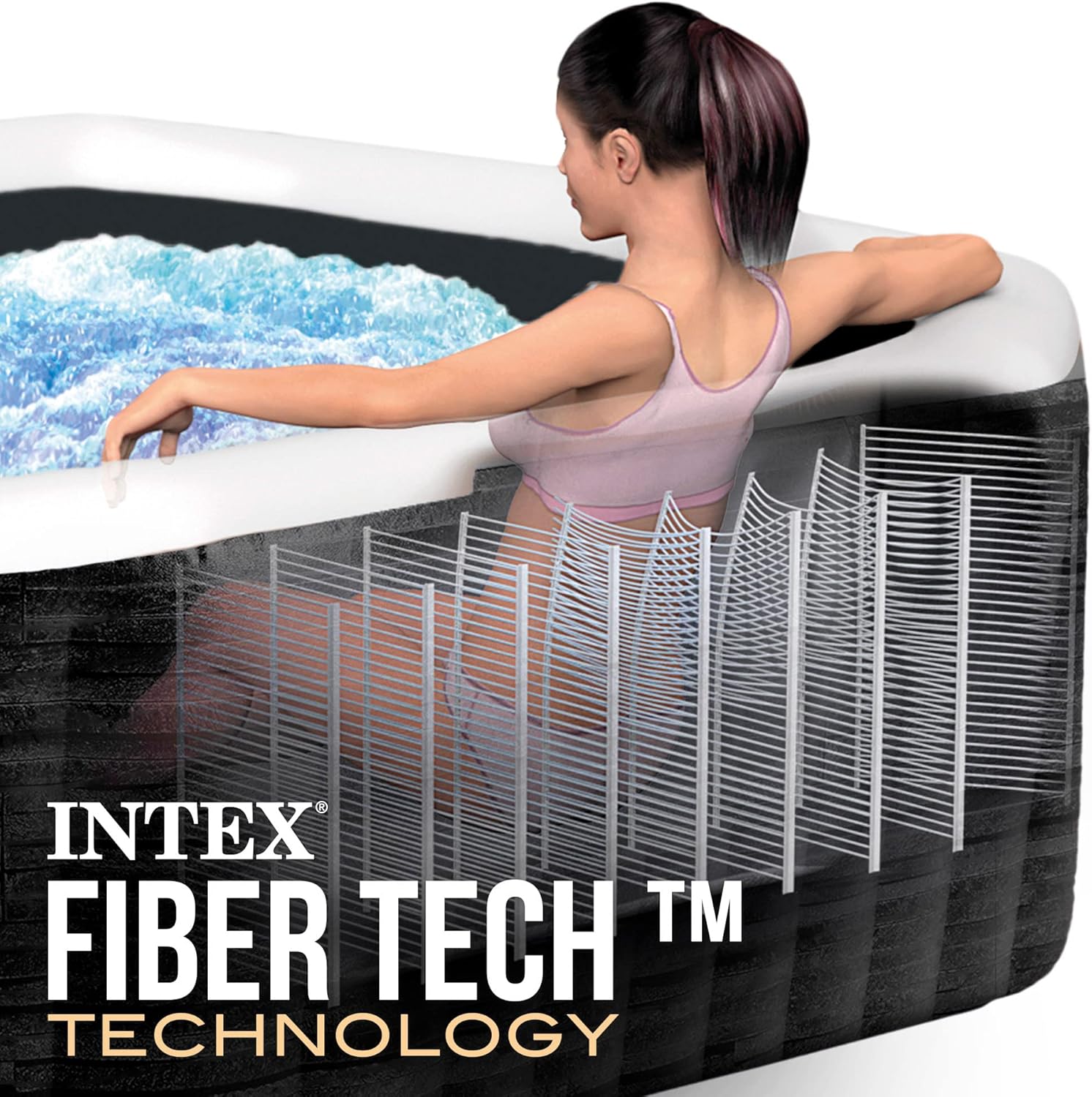 Intex - Pure Spa Ardoise 4 places - spa bulles - 28450EX