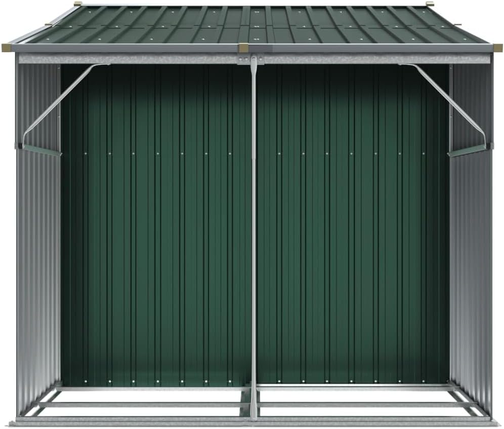 ADWOA Abri de Jardin Vert 277x192,5x179 cm Acier galvanisé,Abris De Jardin,Abri De Stockage pour Jardin,Abri D'Outils De Jardin