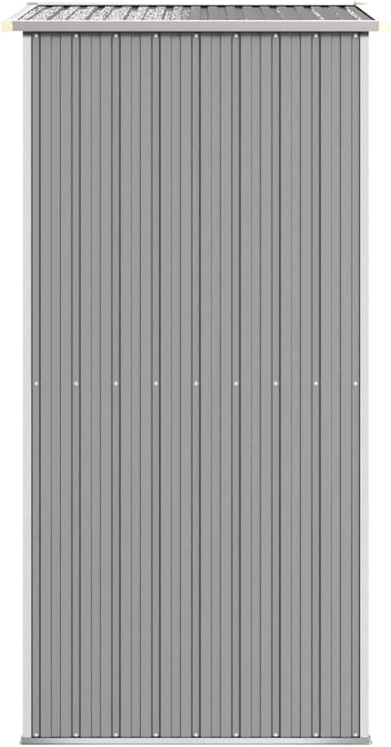 Gecheer Abri de jardin en métal pour extérieur, acier galvanisé, gris clair, 192 x 108 x 223 cm