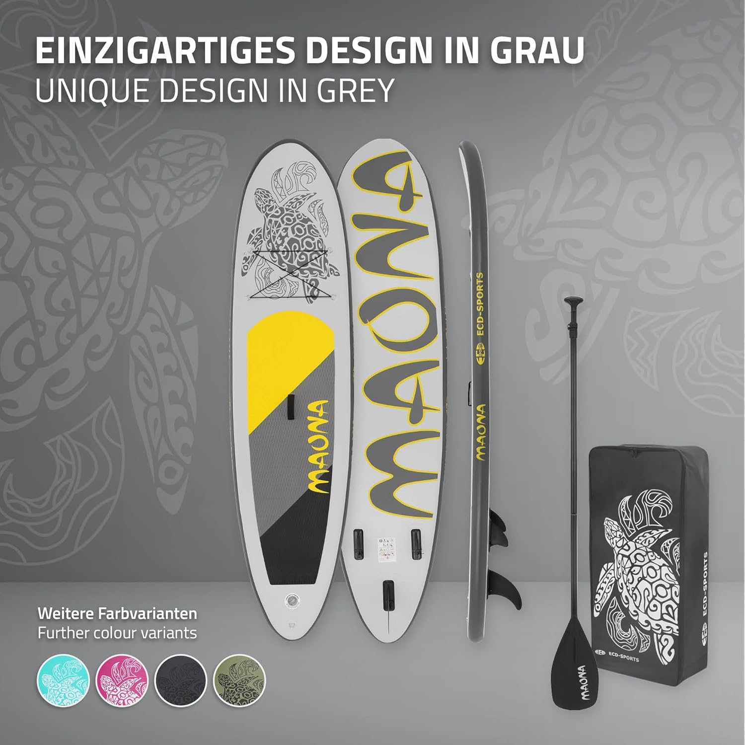 ECD Germany - SUP gonflable série Stand Up - 305/308/320/380 cm - PVC, 120/150 kg, 10/15 cm d'épaisseur