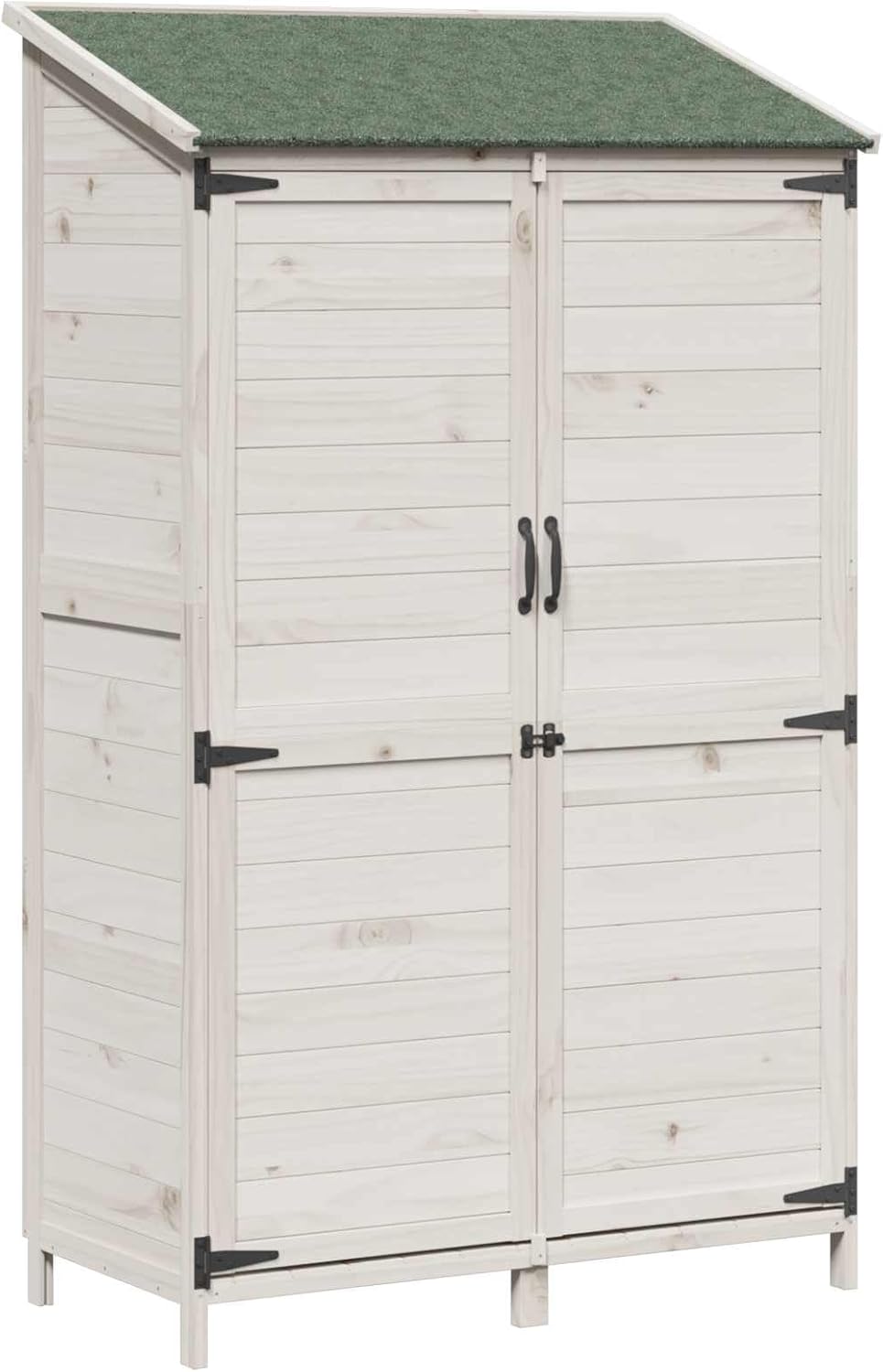 vidaXL - Abri de jardin blanc - 106,5x56x176 cm - bois d’ingénierie, étanche
