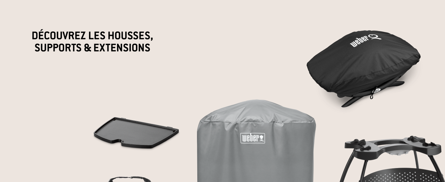 Schéma technique du produit montrant plusieurs accessoires et composants de montage noirs sur fond blanc.