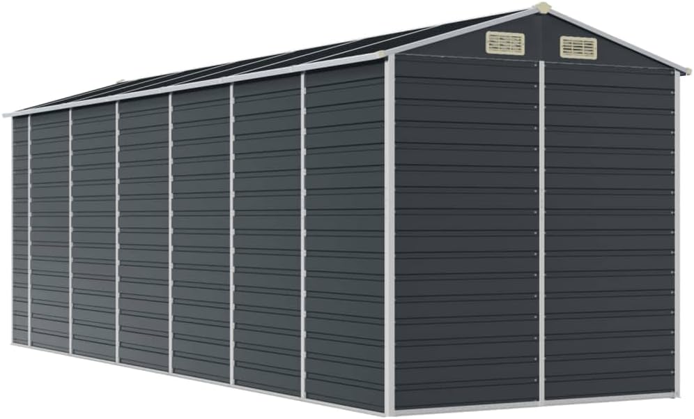 vidaXL Abri de Jardin Anthracite 191x555x198 cm Acier galvanisé