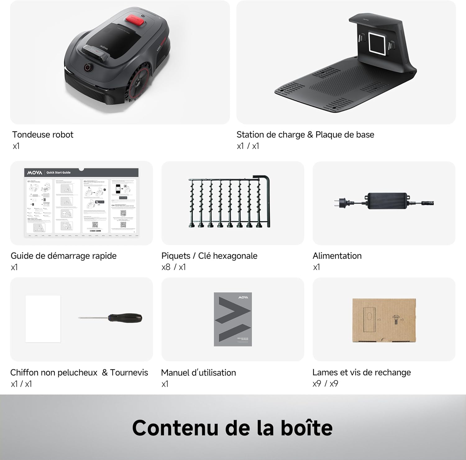 MOVA - ViAX 500 - robot tondeuse 500m² - IA LiDAR, évitement obstacles, ViAX500