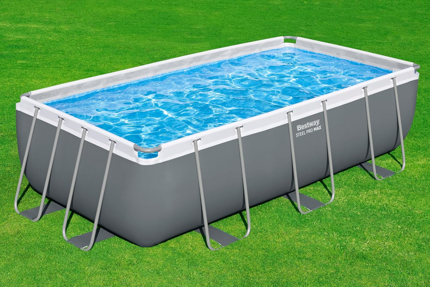 Bestway Steel Pro Max Kit Piscine Hors Sol - 404 cm x 201 cm x 100 cm - Gris